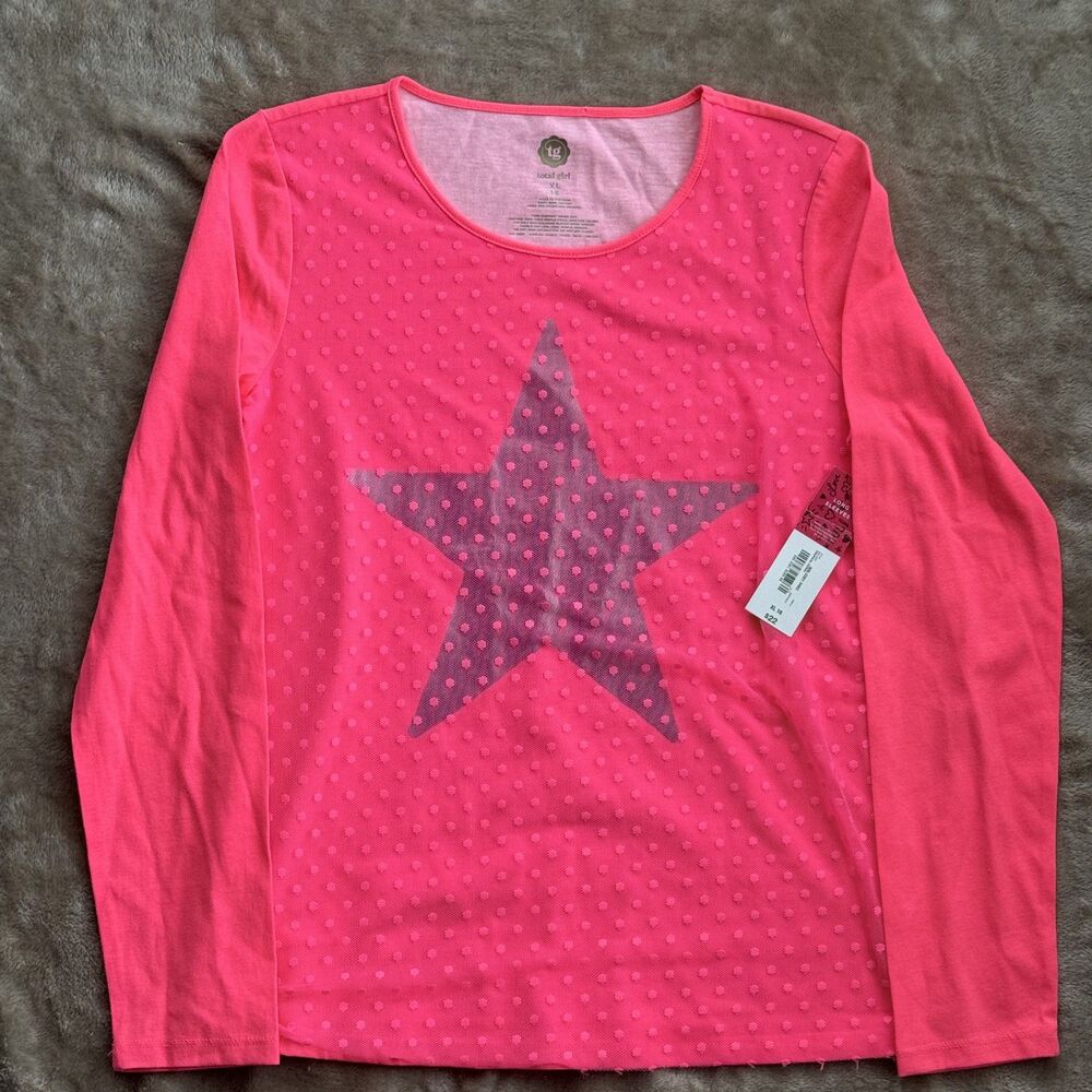 NWT Total Girl Girls Long Sleeve Size 16 Neon Pink